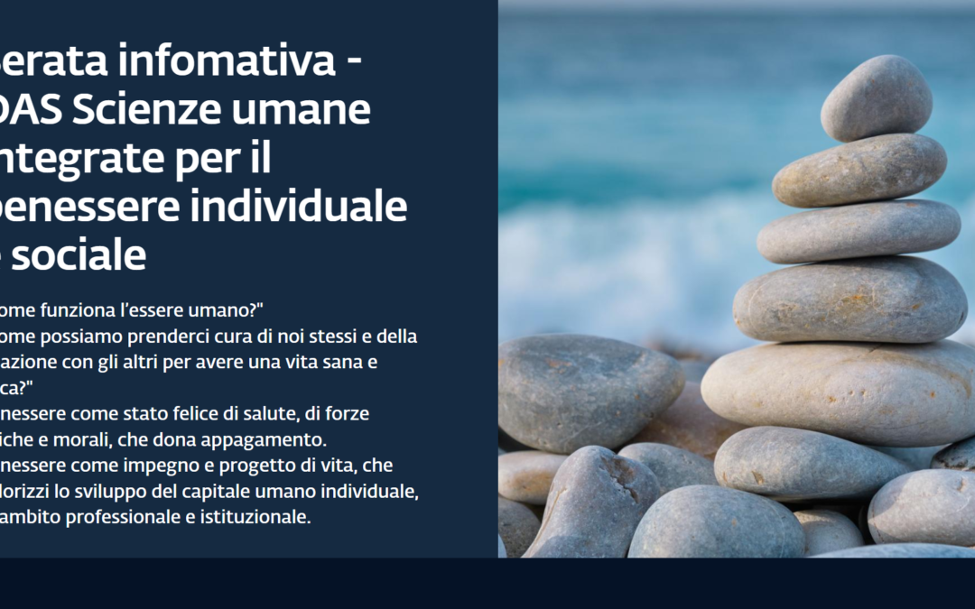 4 giugno 2024 – Serata infomativa – DAS Scienze umane integrate per il benessere individuale e sociale
